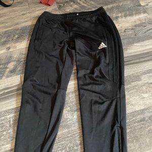 Adidas joggers with zip up at bottom!